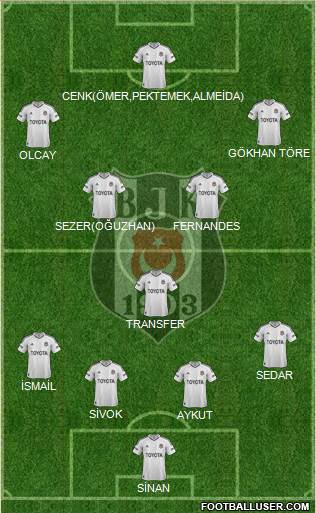 Besiktas JK Formation 2013