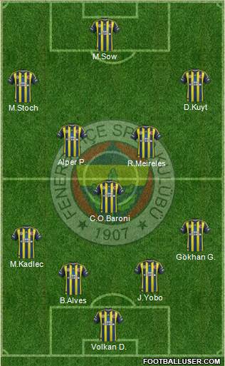 Fenerbahçe SK Formation 2013