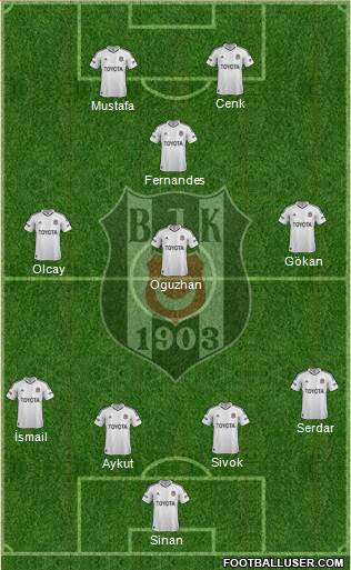Besiktas JK Formation 2013