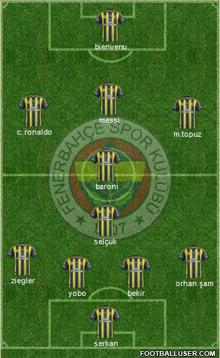 Fenerbahçe SK Formation 2013