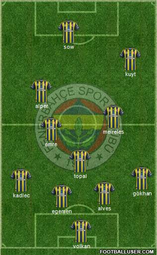 Fenerbahçe SK Formation 2013
