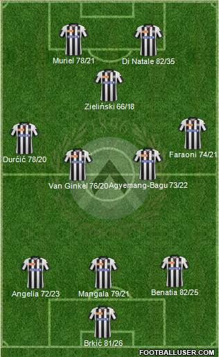 Udinese Formation 2013