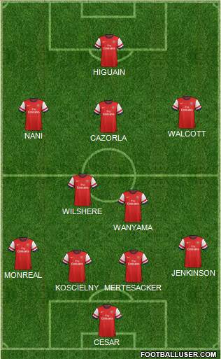Arsenal Formation 2013