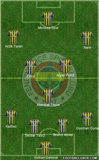 Fenerbahçe SK Formation 2013