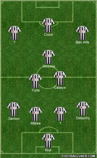 Newcastle United Formation 2013