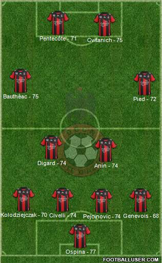 OGC Nice Côte d'Azur Formation 2013