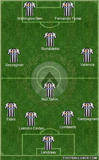 Udinese Formation 2013