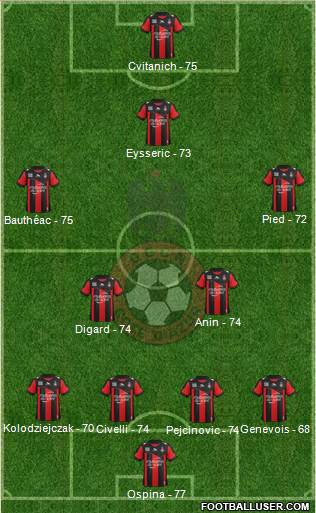 OGC Nice Côte d'Azur Formation 2013