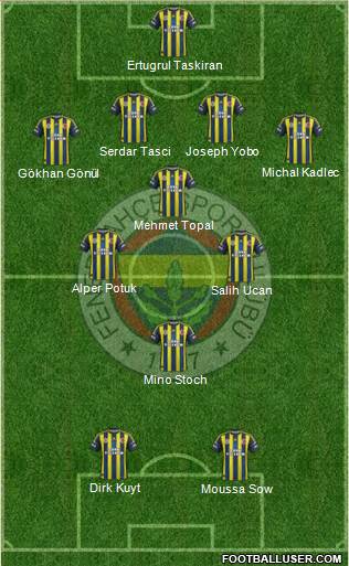 Fenerbahçe SK Formation 2013