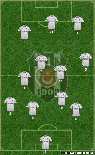 Besiktas JK Formation 2013