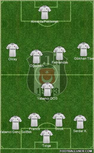 Besiktas JK Formation 2013