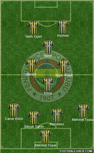 Fenerbahçe SK Formation 2013