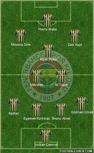 Fenerbahçe SK Formation 2013