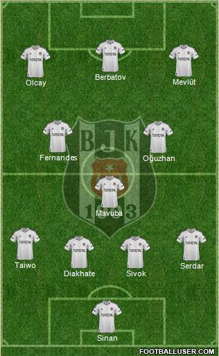 Besiktas JK Formation 2013