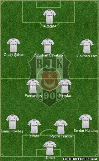 Besiktas JK Formation 2013