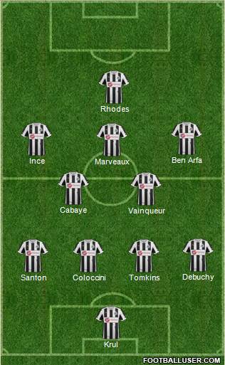 Newcastle United Formation 2013