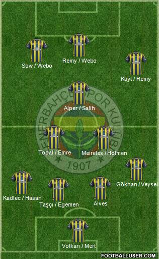 Fenerbahçe SK Formation 2013