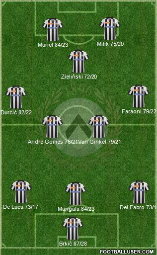 Udinese Formation 2013