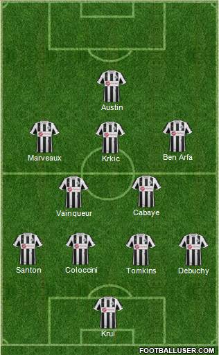 Newcastle United Formation 2013