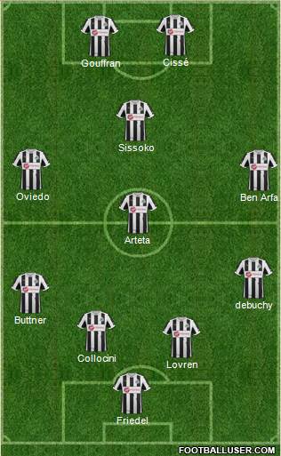 Newcastle United Formation 2013