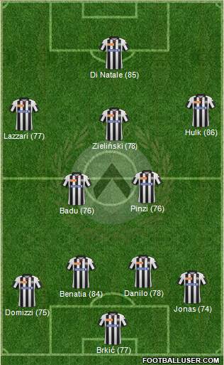 Udinese Formation 2013