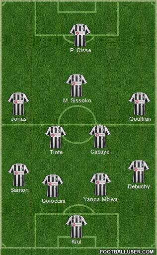 Newcastle United Formation 2013