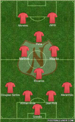 Náutico EC football formation