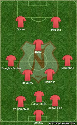 Náutico EC 3-5-2 football formation