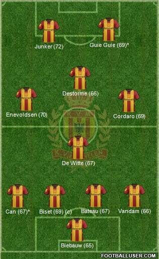 Yellow Red KV Mechelen Formation 2013