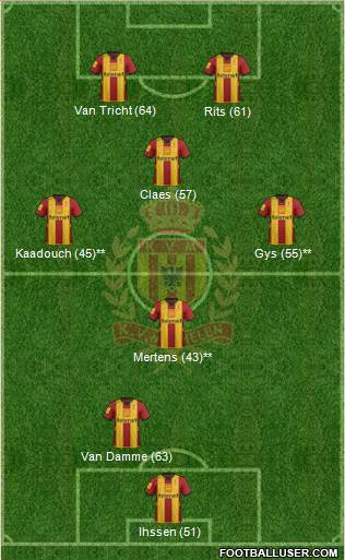 Yellow Red KV Mechelen Formation 2013