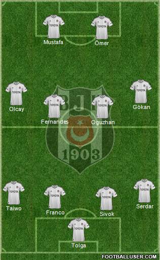 Besiktas JK Formation 2013