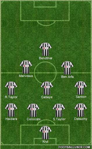 Newcastle United Formation 2013