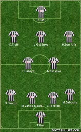 Newcastle United Formation 2013