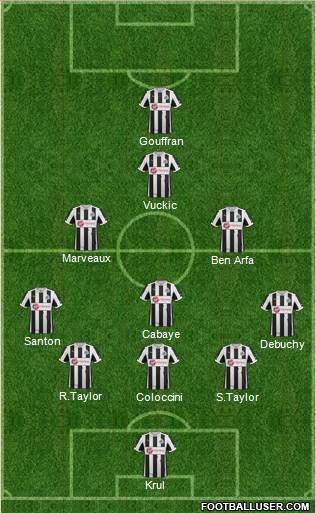 Newcastle United Formation 2013