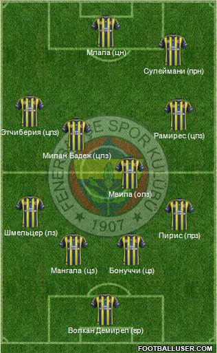 Fenerbahçe SK Formation 2013