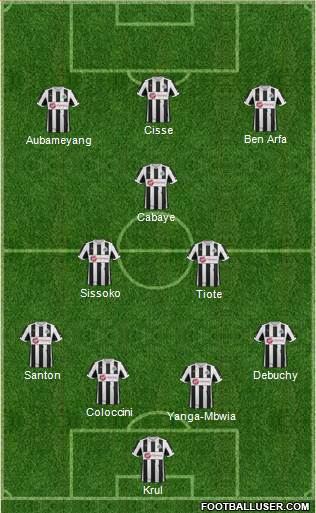 Newcastle United Formation 2013