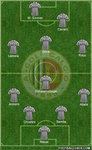 Ascoli 4-4-2 football formation