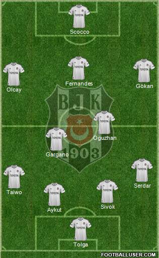 Besiktas JK Formation 2013