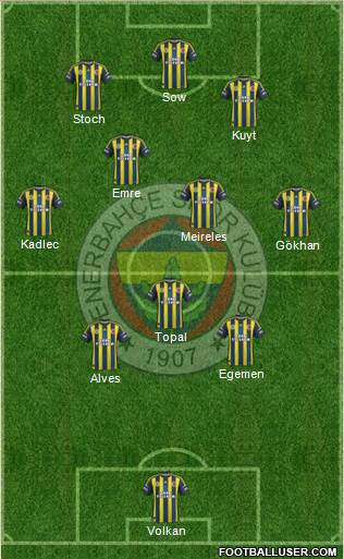 Fenerbahçe SK Formation 2013
