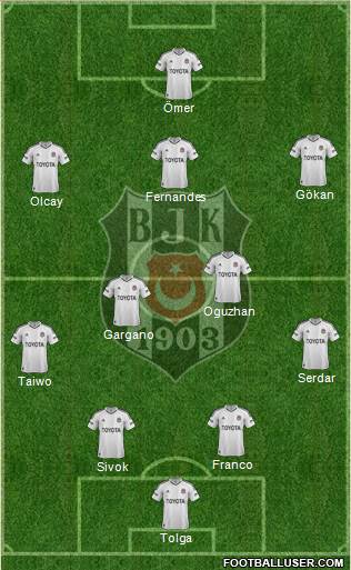 Besiktas JK Formation 2013