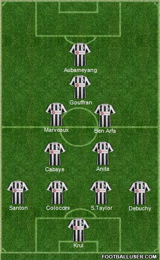 Newcastle United Formation 2013