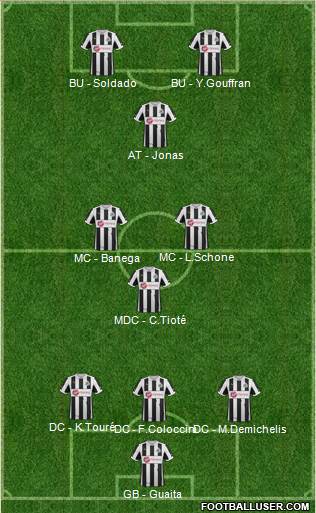 Newcastle United Formation 2013