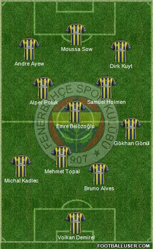 Fenerbahçe SK Formation 2013