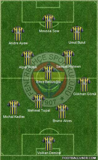Fenerbahçe SK Formation 2013