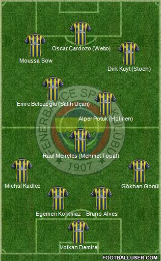 Fenerbahçe SK Formation 2013
