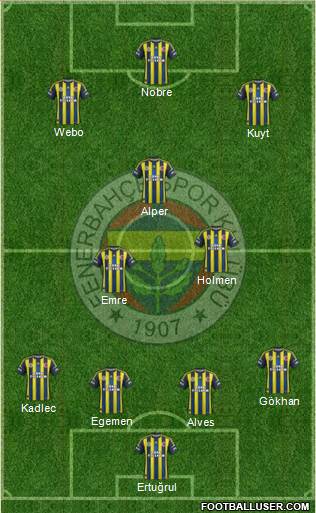 Fenerbahçe SK Formation 2013