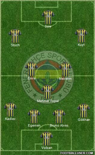 Fenerbahçe SK Formation 2013