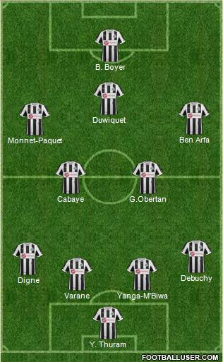 Newcastle United Formation 2013