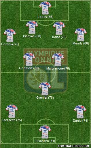 Olympique Lyonnais Formation 2013