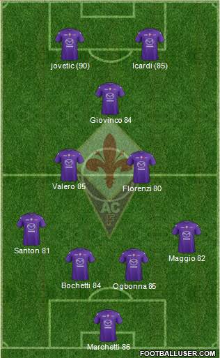 Fiorentina Formation 2013